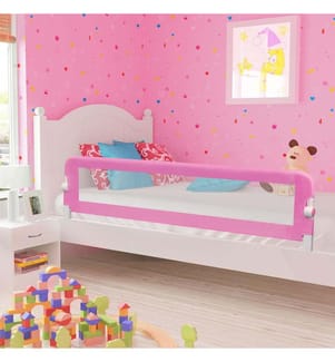 Kleinkind-Bettschutzgitter Rosa 180x42 cm Polyester
