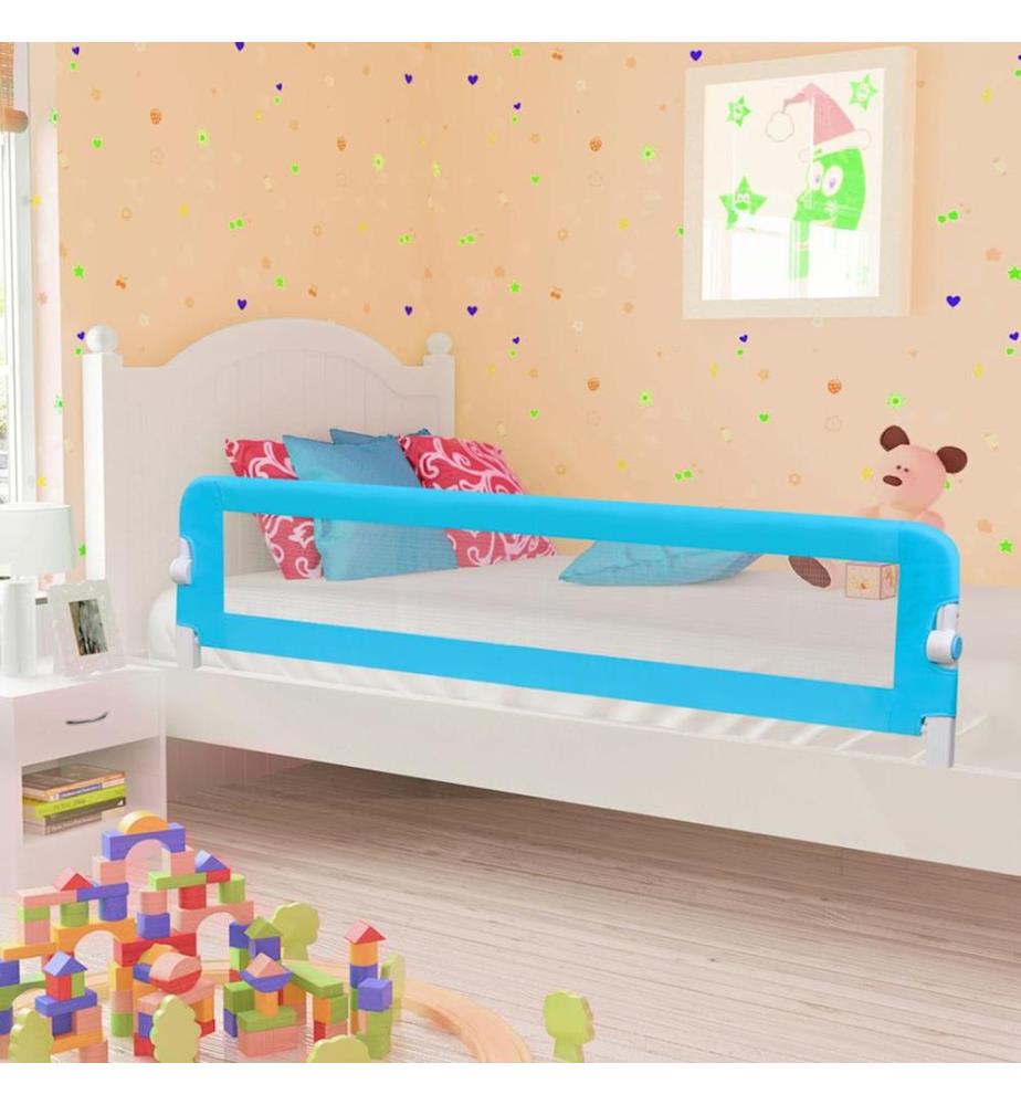 Kleinkind-Bettschutzgitter Blau 180x42 cm Polyester