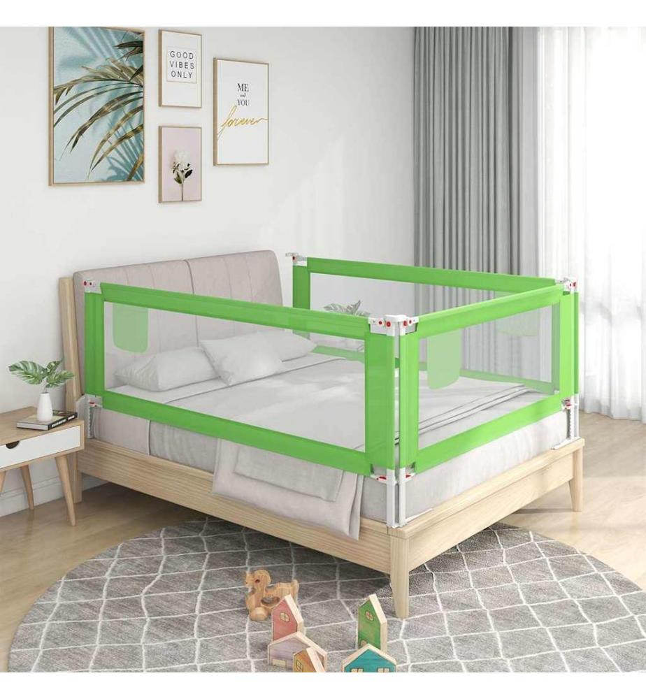 Kleinkind-Bettschutzgitter Grün 180x25 cm Stoff