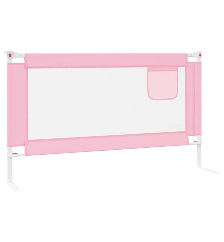 Kleinkind-Bettschutzgitter Rosa 140x25 cm Stoff
