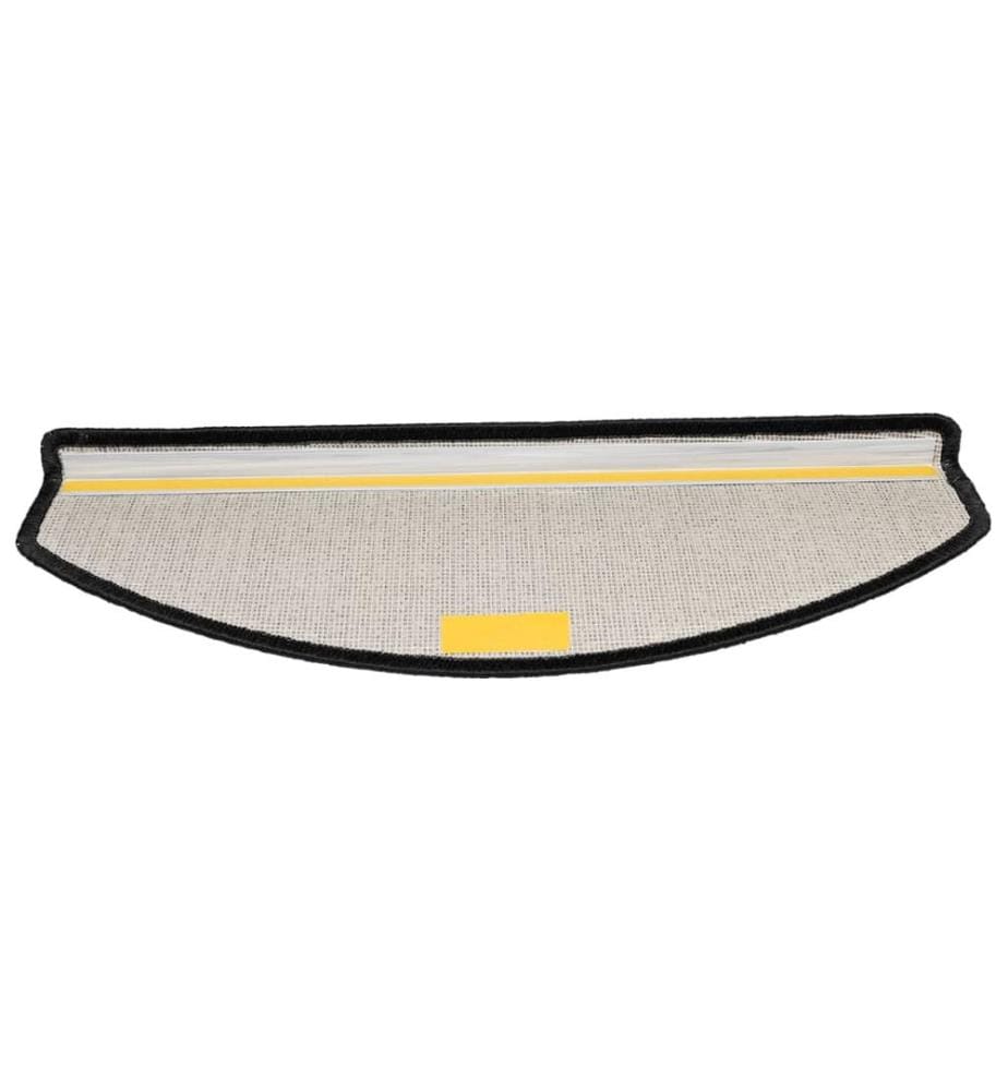 Tapis d'escalier 15 pièces 65 x 24 x 4 cm Anthracite Demi-rond Grand