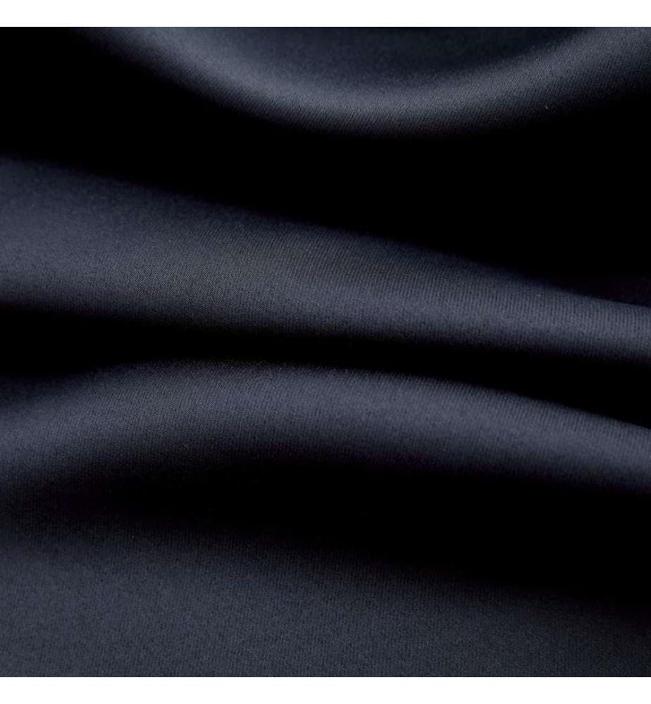 Verdunkelungsvorhang mit Metallösen Schwarz 290 x 245 cm