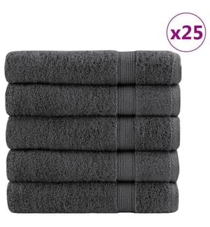 Premium-Duschtücher SOLUND 25 Stk. Anthrazit 70x140 cm 600 g/m²