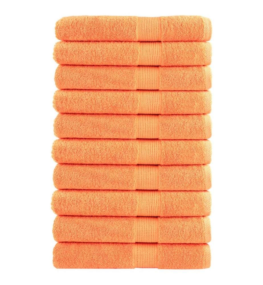 Premium-Handtücher SOLUND 10 Stk. Orange 100x200 cm 600 g/m²