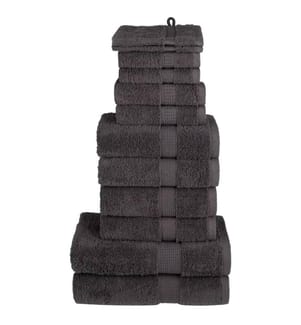 12 tlg. Premium-Handtuch-Set SOLUND Anthrazit 600 g/m²