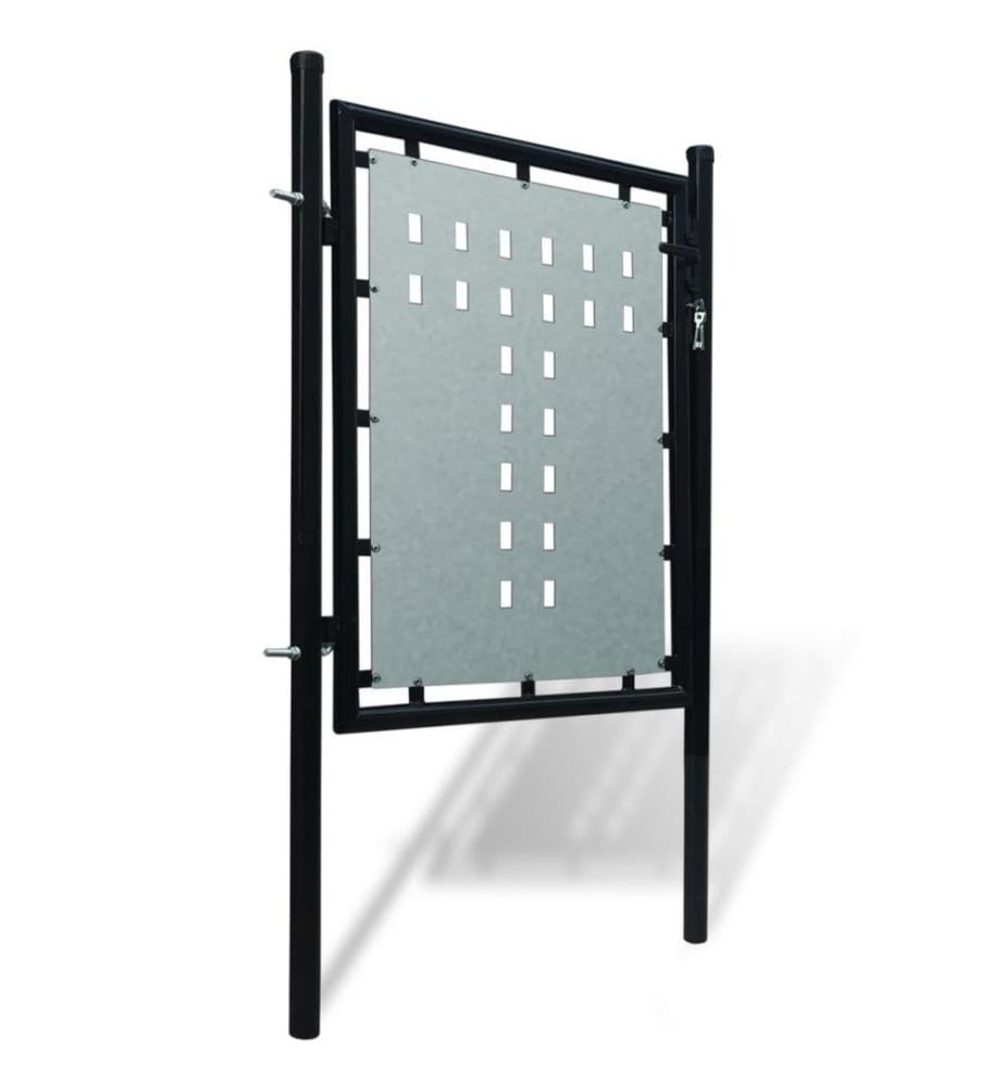 Portail simple de clôture Noir 100x125 cm