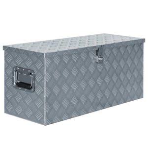 Aluminiumkiste 90,5×35×40 cm Silbern