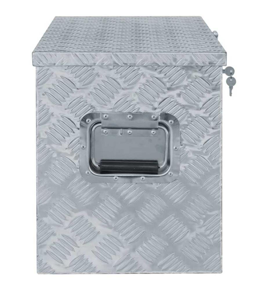 Aluminiumkiste 90,5×35×40 cm Silbern