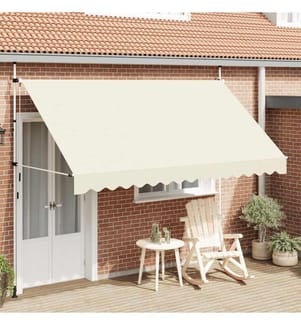 Auvent manuel rétractable 350 cm Crème