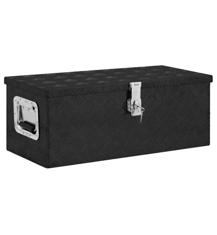 Aufbewahrungsbox Schwarz 70x31x27 cm Aluminium