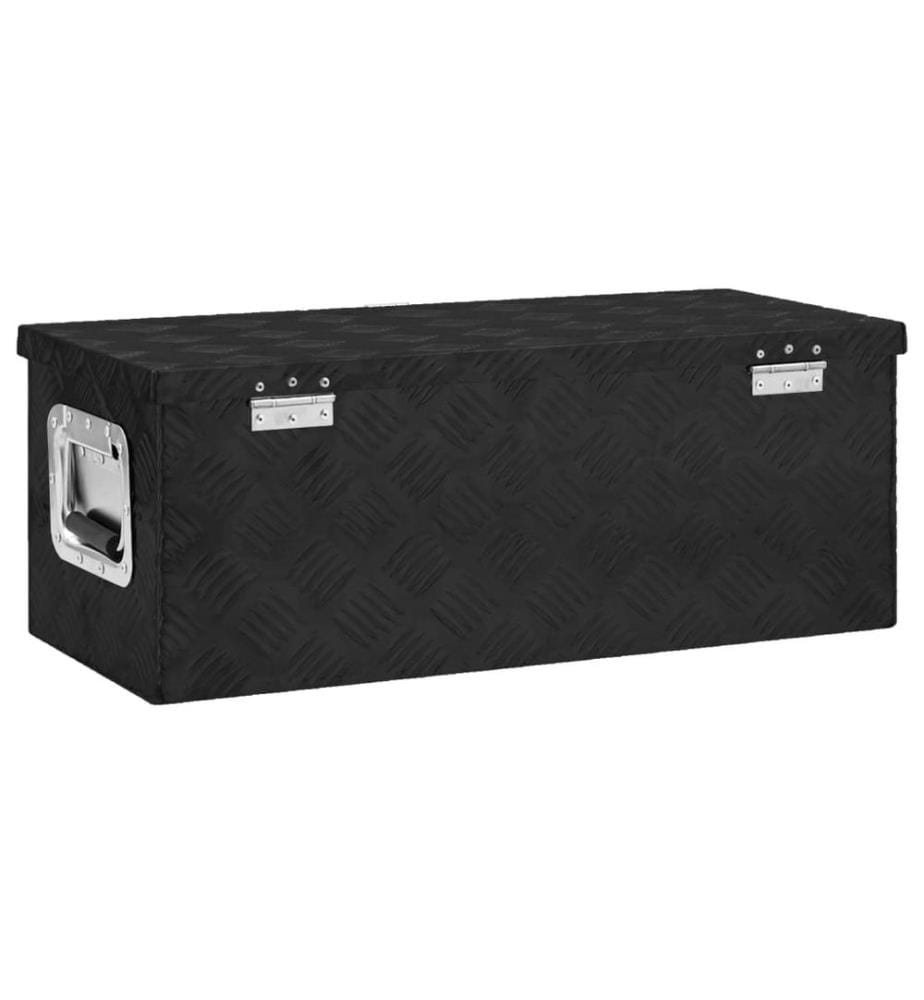 Aufbewahrungsbox Schwarz 70x31x27 cm Aluminium