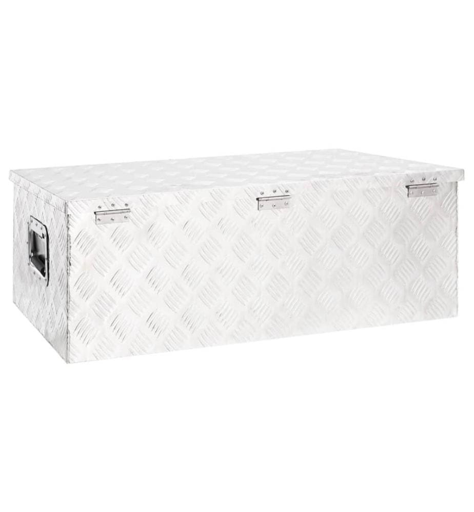 Aufbewahrungsbox Silbern 90x47x33,5 cm Aluminium