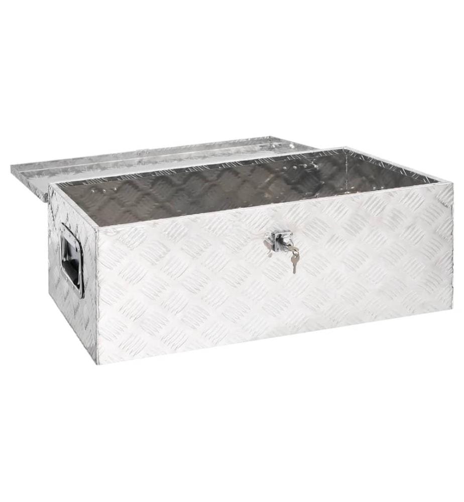 Aufbewahrungsbox Silbern 90x47x33,5 cm Aluminium