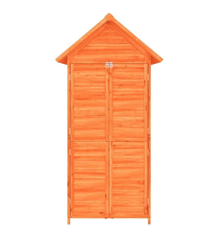 Abri à outils de jardin marron 89x52,5x175 cm bois massif pin