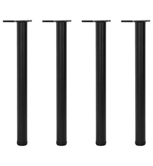 4x höhenverstellbares Tischbein Schwarz 710 mm