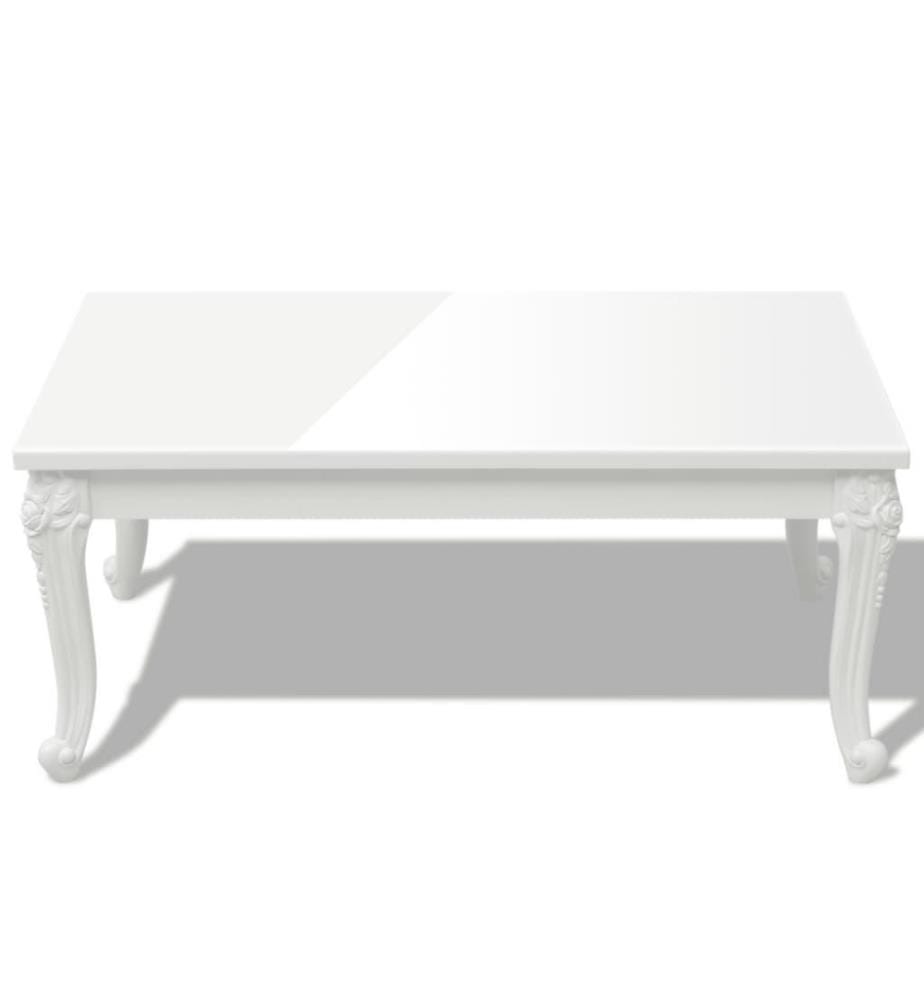 Couchtisch 115 cm Hochglanz Weiss