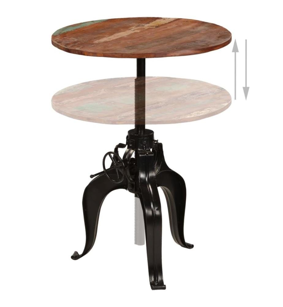 Bartisch Altholz Massiv 75x(76-110) cm