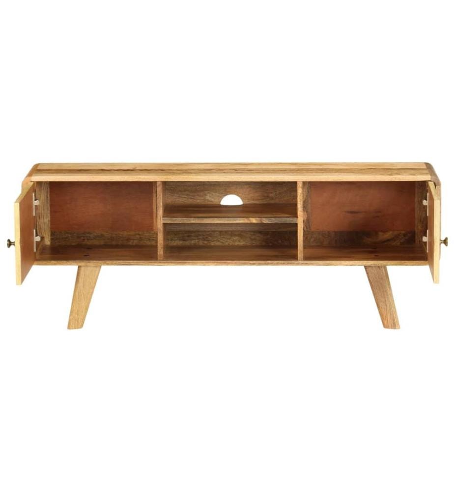 Meuble TV Bois de manguier massif 120x30x45 cm