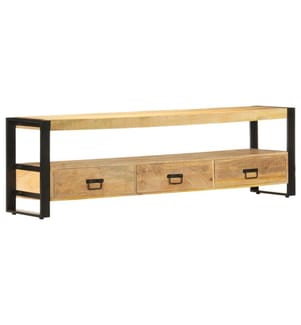 Meuble TV 150x30x45 cm Bois solide de manguier