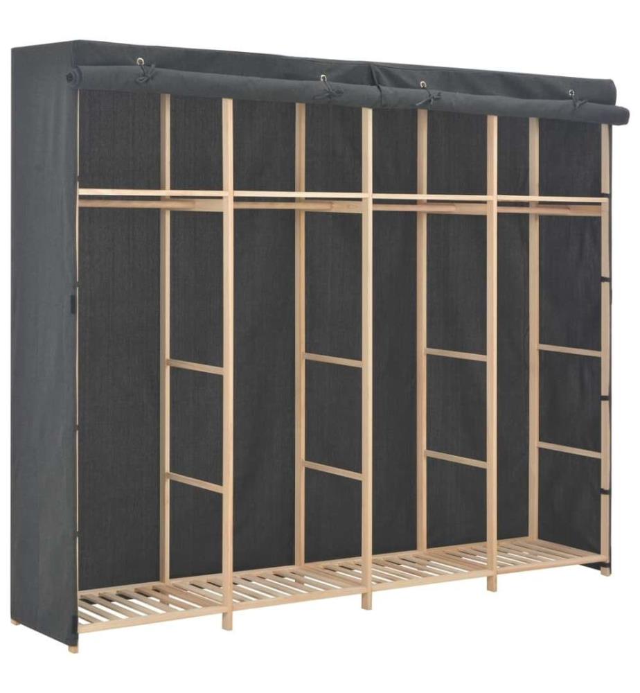 Kleiderschrank Grau 200 x 40 x 170 cm Stoff