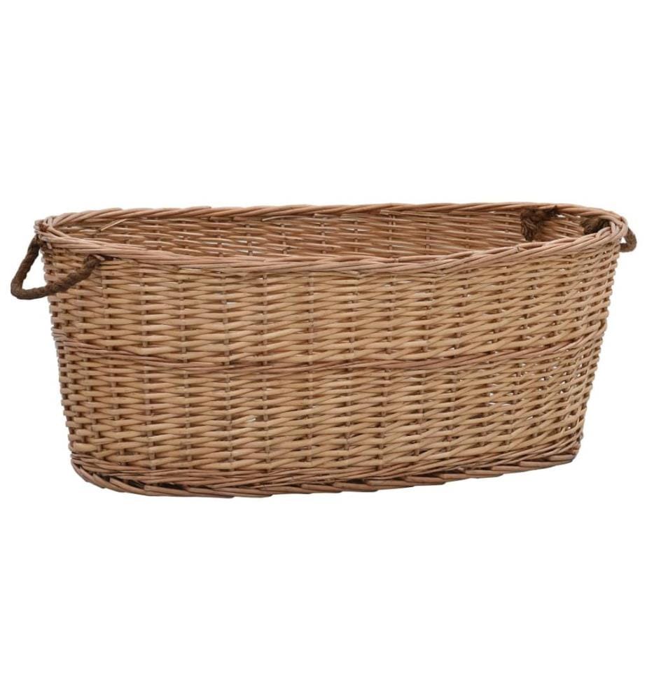 Holzkorb mit Tragegriffen 88 x 57 x 34 cm Natur Weide