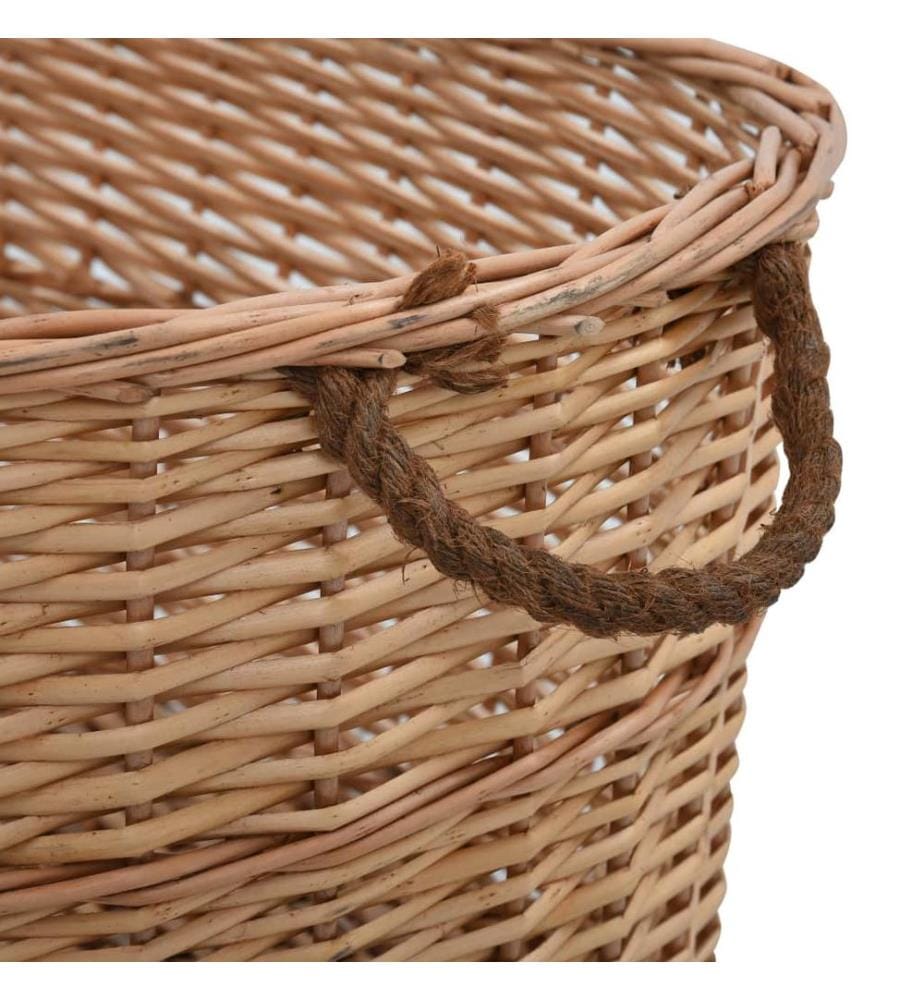 Holzkorb mit Tragegriffen 88 x 57 x 34 cm Natur Weide