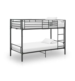 Etagenbett Schwarz Metall 90×200 cm