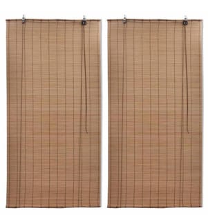 Bambusrollos 2 Stk. 100x160 cm Braun
