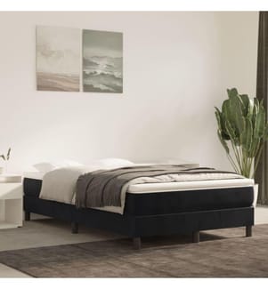Boxspringbett Schwarz 120x200 cm Samt