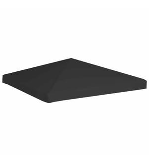 Toile de toit de belvédère 270 g/m² 3x3 m Noir