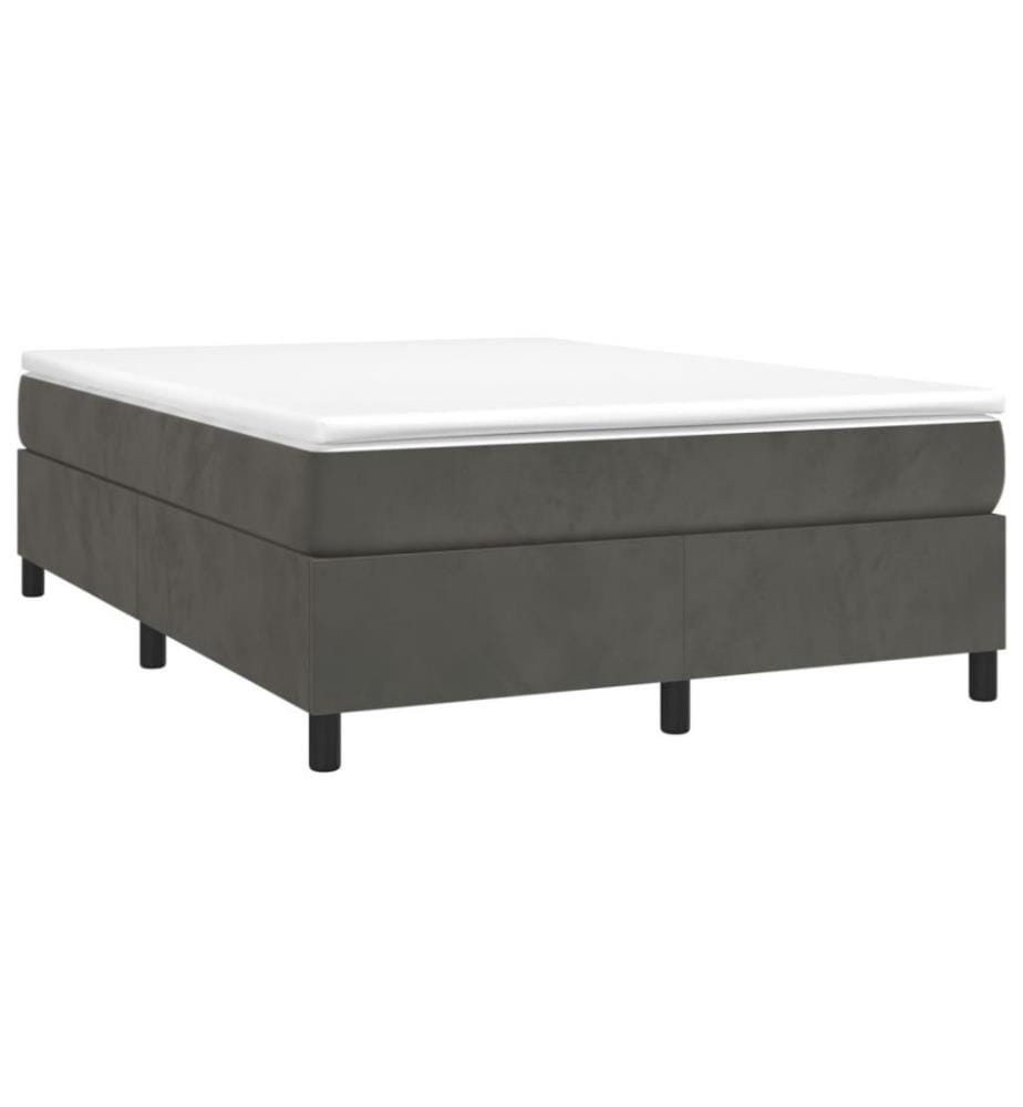 Boxspringbett Dunkelgrau 140x200 cm Samt
