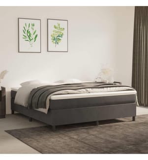 Boxspringbett Dunkelgrau 160x200 cm Samt