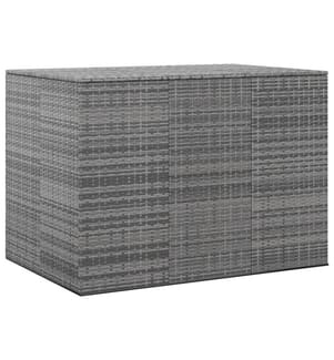 Garten-Kissenbox PE Rattan 145x100x103 cm Grau
