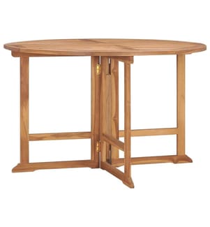 Table à dîner de jardin pliable Ø110x75 cm Bois massif de teck