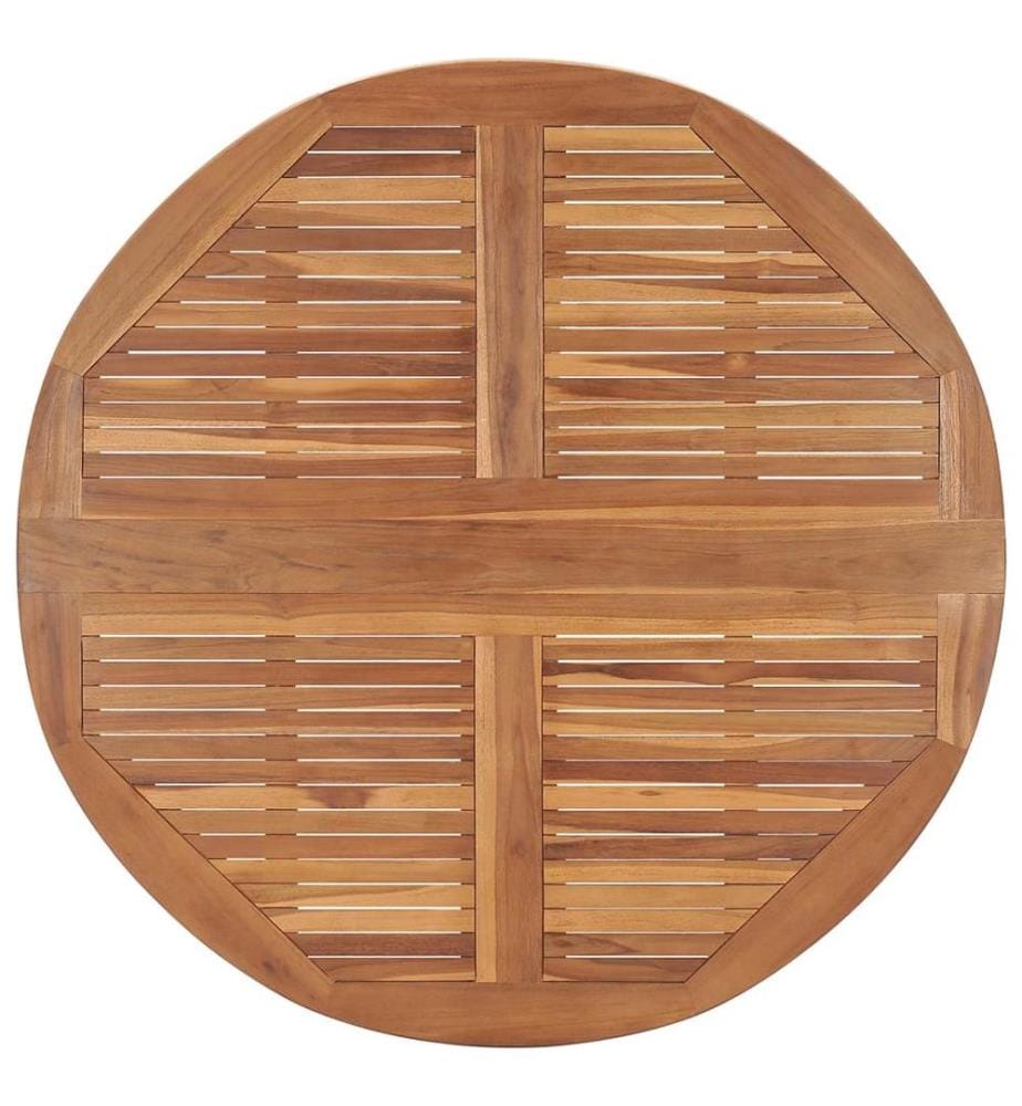 Table à dîner de jardin pliable Ø110x75 cm Bois massif de teck