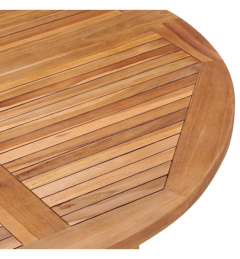 Table à dîner de jardin pliable Ø110x75 cm Bois massif de teck
