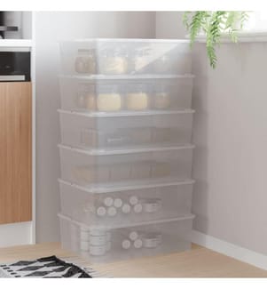Aufbewahrungsboxen 6 Stk. Kunststoff 25 L Stapelbar