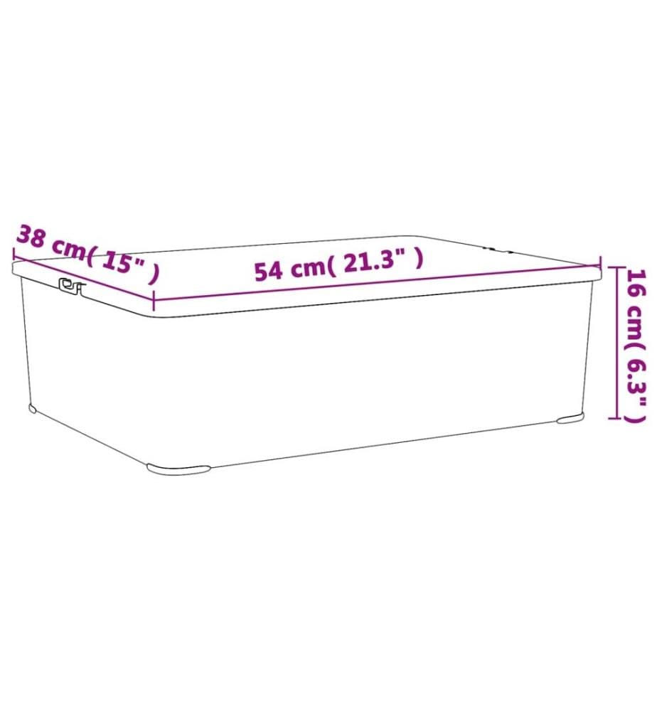 Aufbewahrungsboxen 6 Stk. Kunststoff 25 L Stapelbar