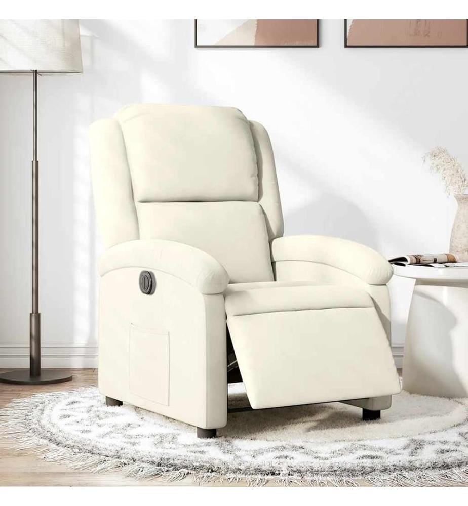 Relaxsessel Elektrisch Creme Samt