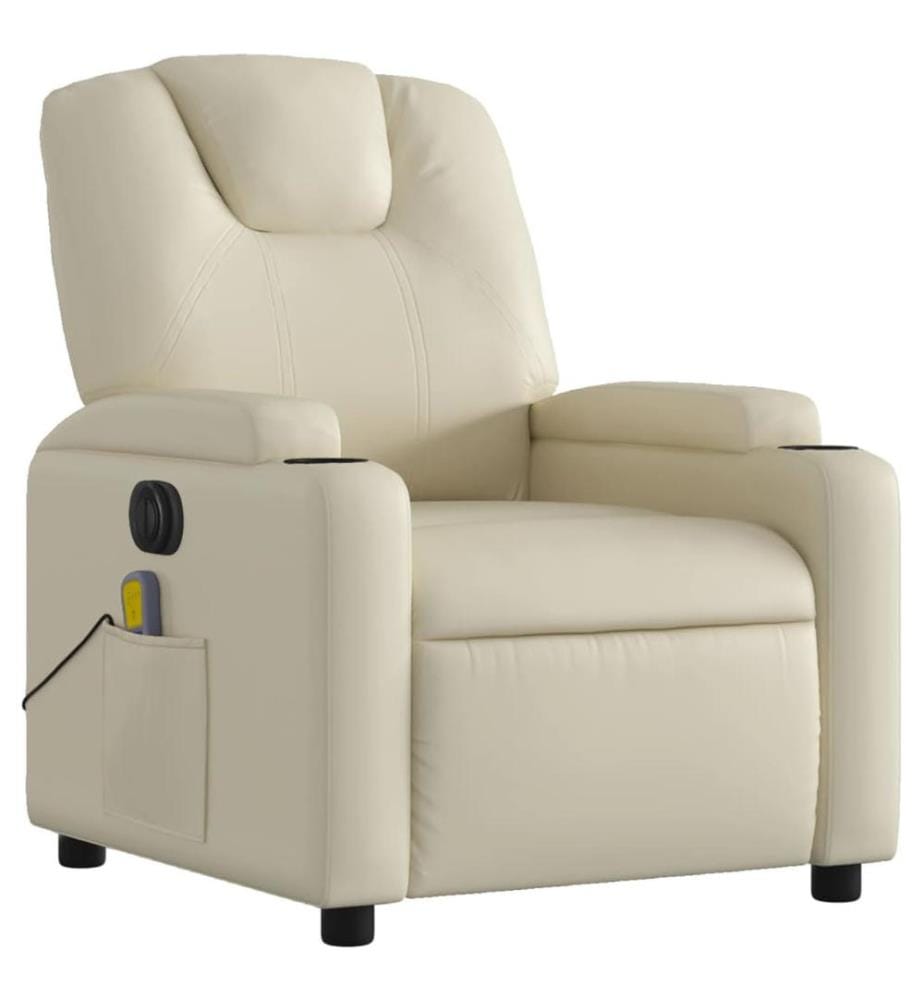 Massagesessel Elektrisch Creme Kunstleder