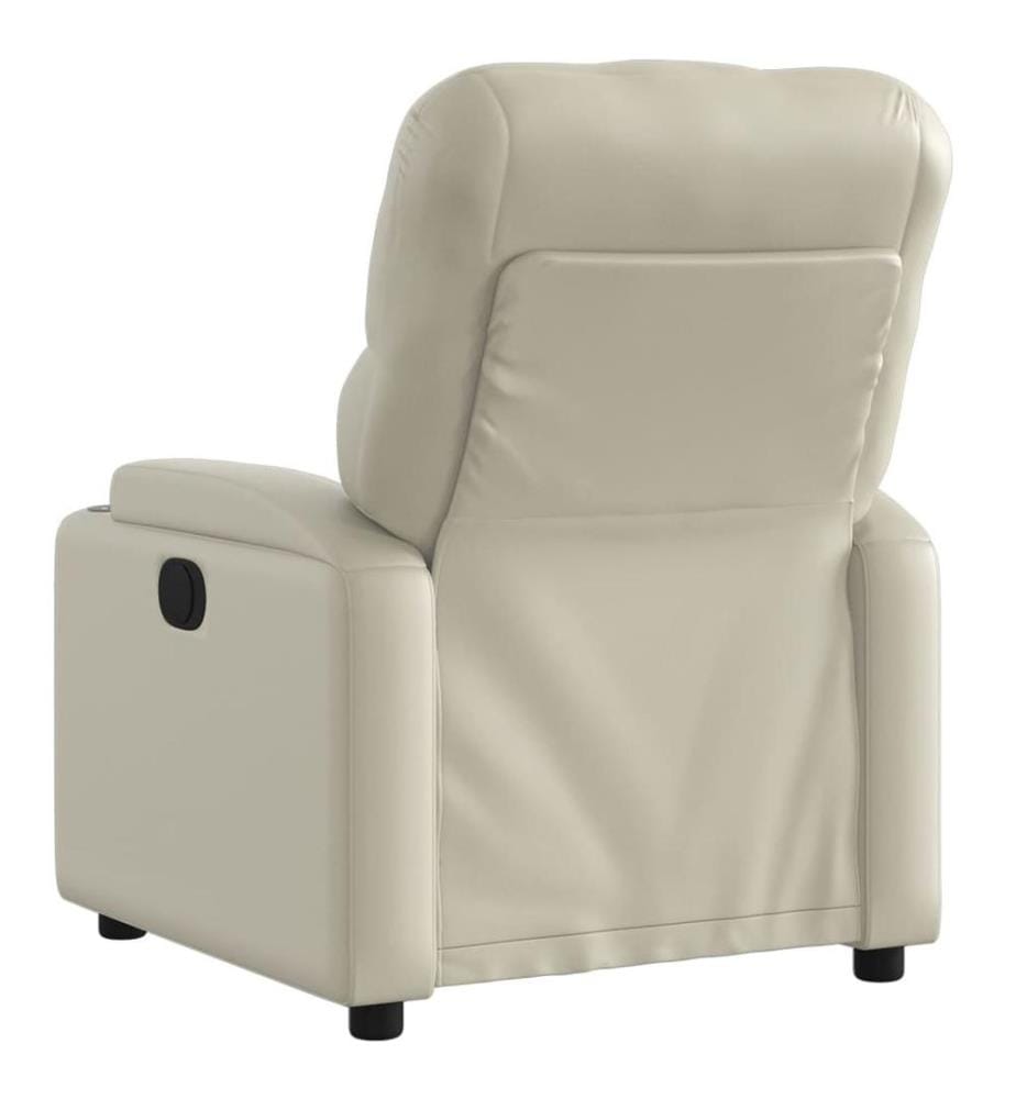 Relaxsessel Elektrisch Creme Kunstleder