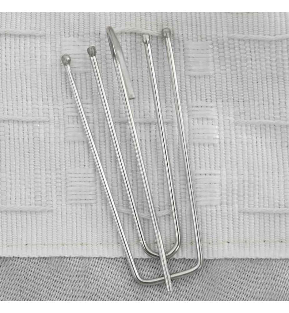 Verdunkelungsvorhänge Haken Leinenoptik 2 Stk. Beige 140x175 cm