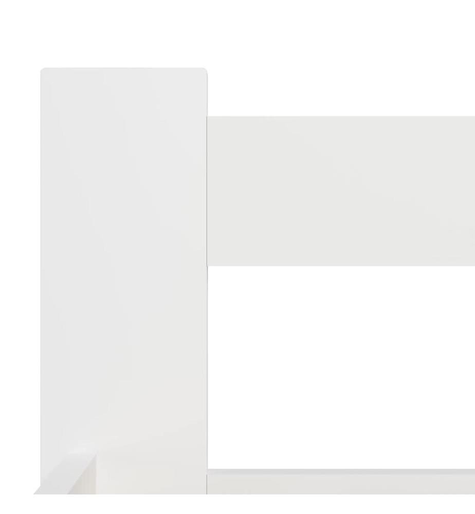Cadre de lit sans matelas blanc bois de pin massif 160x200 cm