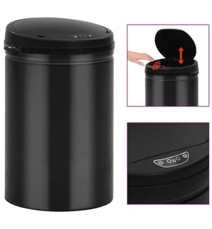 Automatischer Sensor-Mülleimer 30 L Kohlenstoffstahl Schwarz