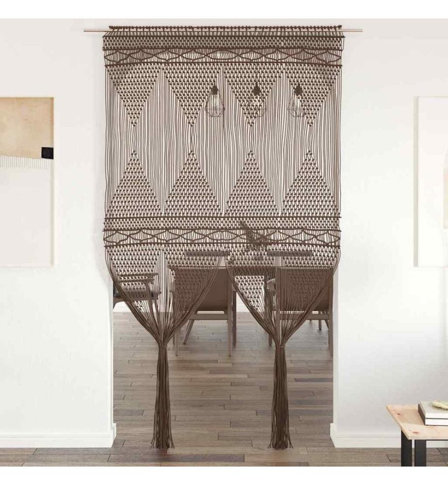 Makramee Vorhang Taupe 140x240 cm Baumwolle