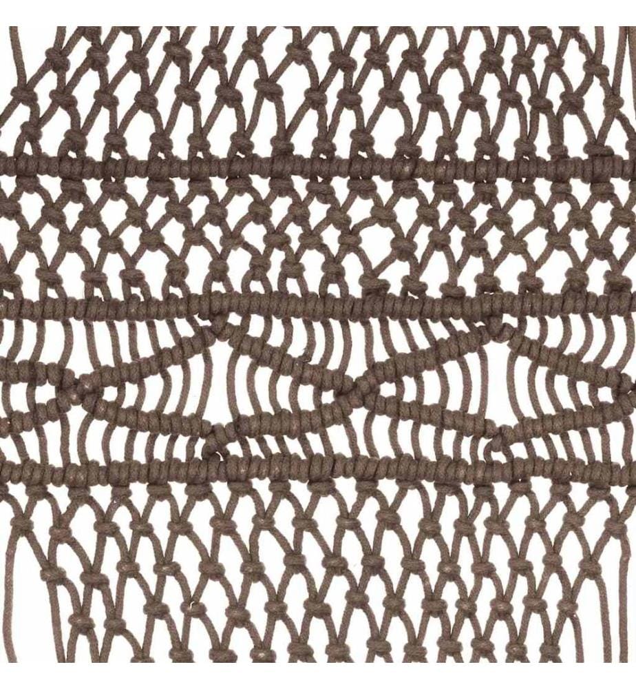 Makramee Vorhang Taupe 140x240 cm Baumwolle