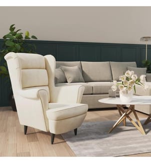 Sessel Cremeweiss Samt
