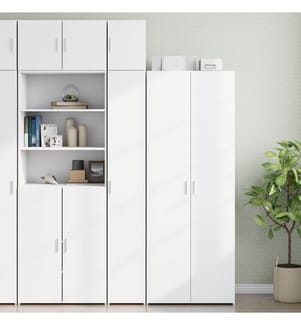 Hochschrank Schmal Weiss 30x42,5x225 cm Holzwerkstoff