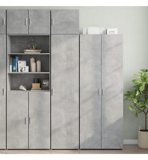 Hochschrank Schmal Betongrau 45x42,5x225 cm Holzwerkstoff