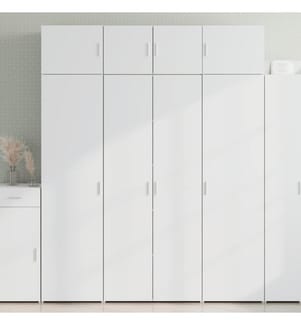 Hochschrank Weiss 80x42,5x225 cm Holzwerkstoff
